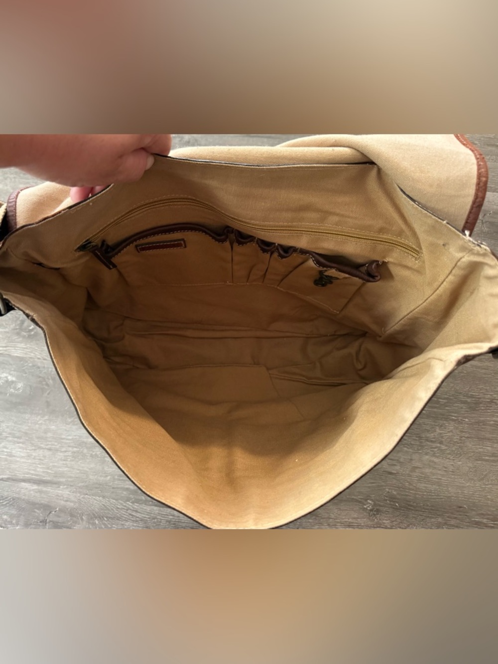 FOSSIL Jack Spade Leather Messenger Bag in Brown - Classic Men's Shoulder Bag - Picture 4 of 6